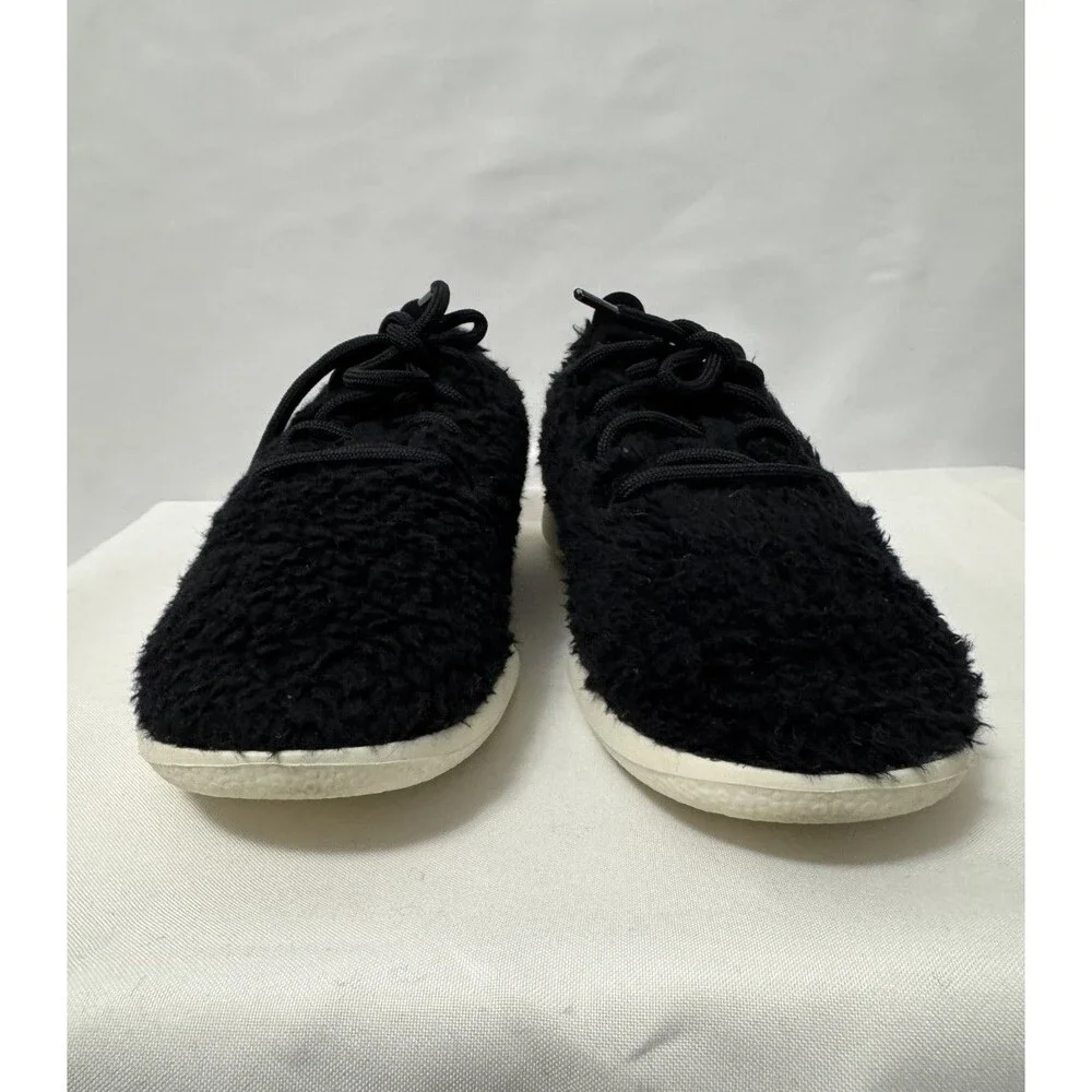 Allbirds Women’s Wool Runner Fluff Sneakers Black White Size 8